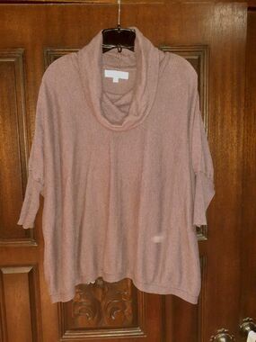 Between Me & You Cotton Wool Blend Cowl Neck Sweater Top Women's S Brown Mauve